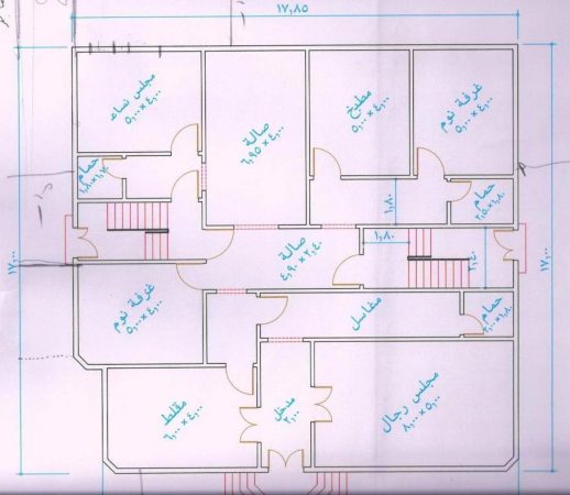 مخطط بيت دور واحد